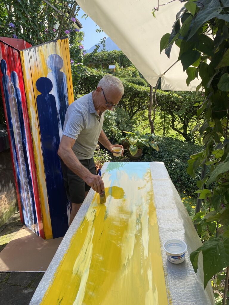 Claudius Rohmberg bei der Arbeit für die Galerie Fritz